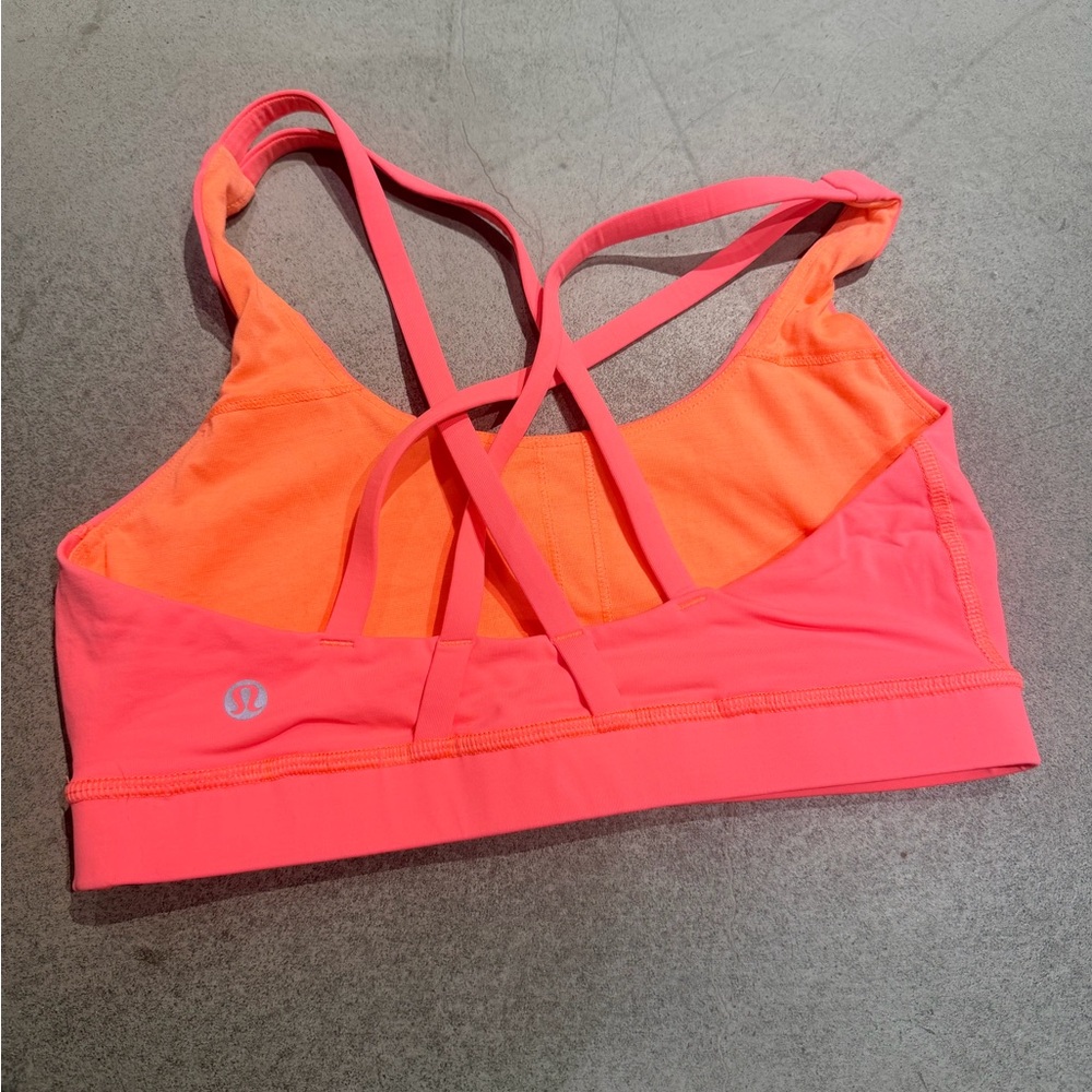 lululemon Vibrant Pink and Orange Sports Bra